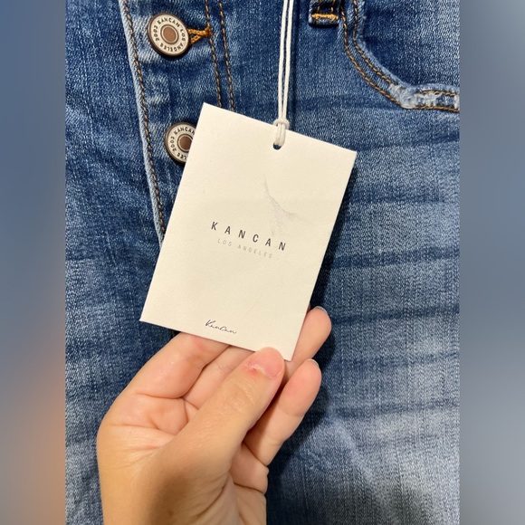 New NWT KanCan jeans distressed 13/30 high rise  ankle skinny - Picture 7 of 12